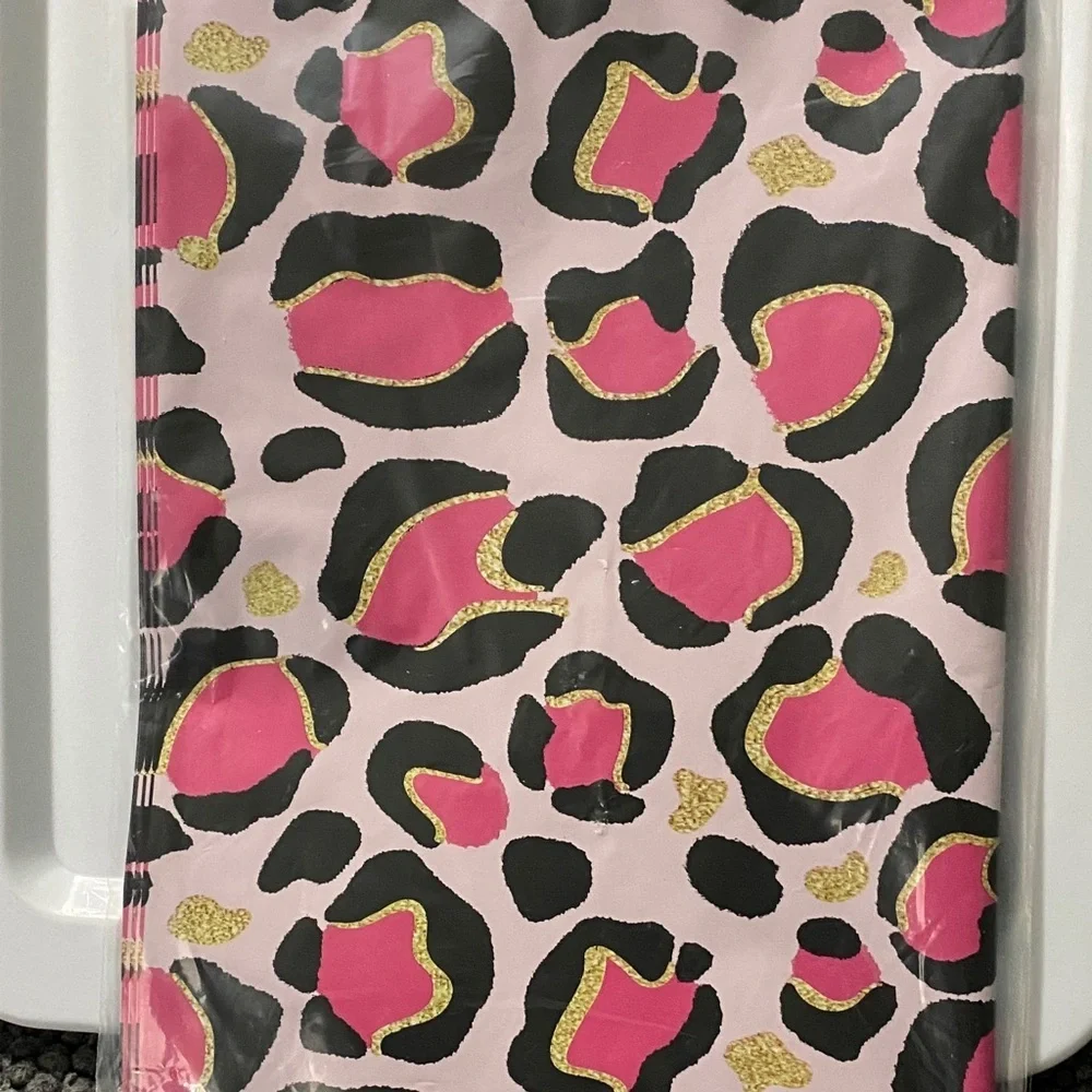 Pink and Black Leopard Print 10x13 Poly mailers
